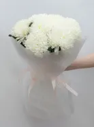 Букет: &laquo;Одноголовая Белая Хризантема&raquo;