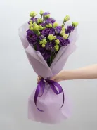 Монобукет из фиолетовых Эустом