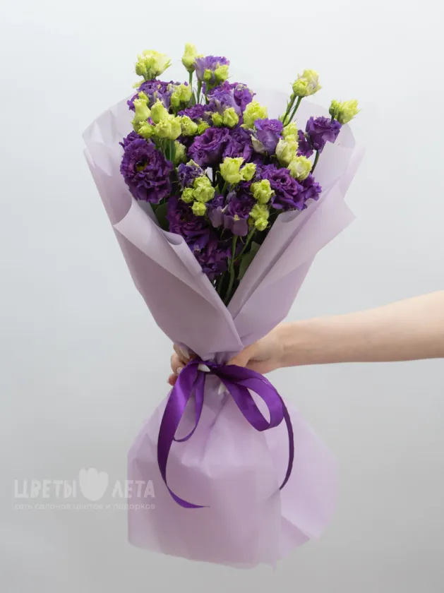 Монобукет из фиолетовых Эустом
