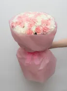 Букет: 51 Микс Диантус Розовый-Белый