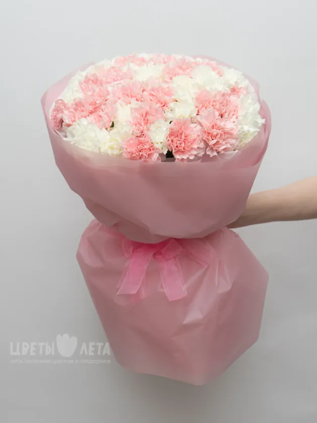 Букет: 51 Микс Диантус Розовый-Белый