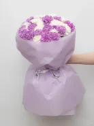 Букет: 51 Микс Лавандовые-Белые Диантусы