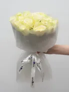 Букет: Белая Роза Кения 45см