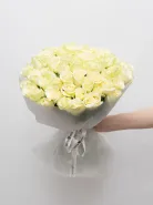 Букет: Белая Роза Кения 45см