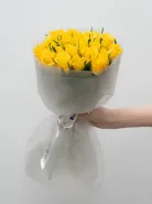 Букет: Желтая Роза Кения 45см