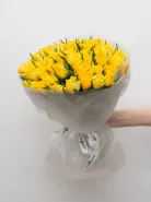 Букет: Желтая Роза Кения 45см