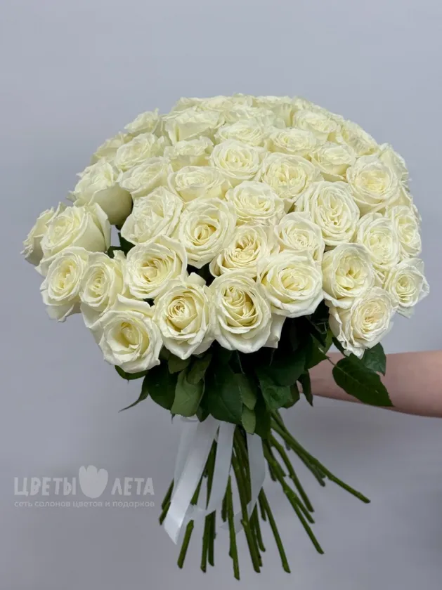 Букет из роз &laquo;Плая Бланка&raquo; 60см