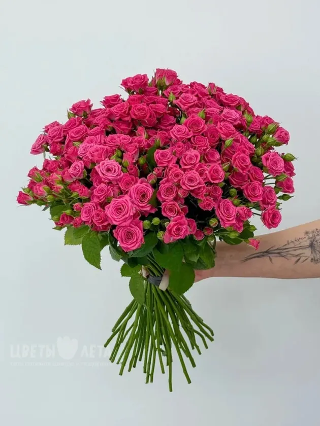 Букет: &laquo;Ярко-розовая кустовая роза 51&raquo;