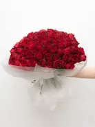 Букет: 101 Красная Роза Кения 45см