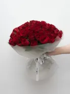 Монобукет: 51 Красная Роза Кения 45см