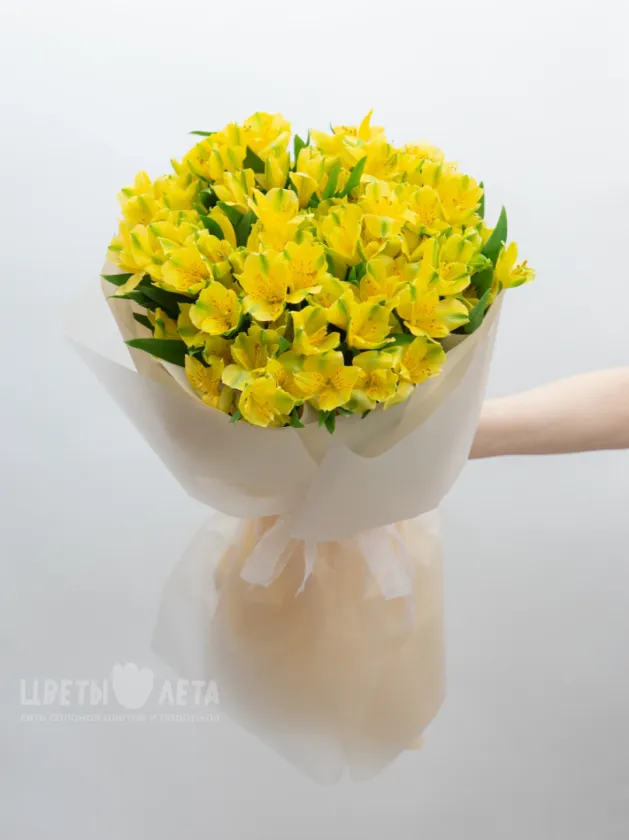 Монобукет: &laquo;Желтая Альстромерия&raquo;