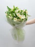 Монобукет: &laquo;Белая Альстромерия&raquo;