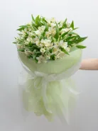 Монобукет: &laquo;Белая Альстромерия&raquo;