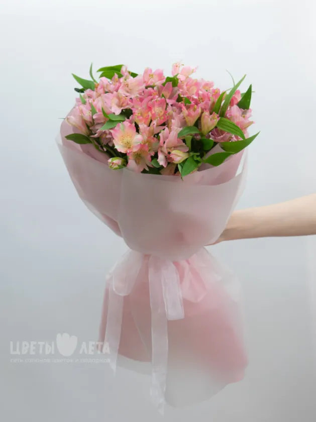 Монобукет: &laquo;Розовая Альстромерия&raquo;