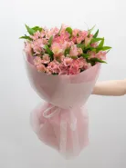 Монобукет: &laquo;Розовая Альстромерия&raquo;