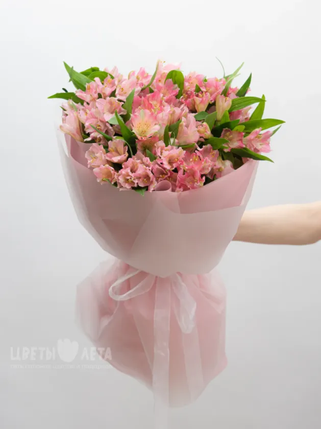 Монобукет: &laquo;Розовая Альстромерия&raquo;