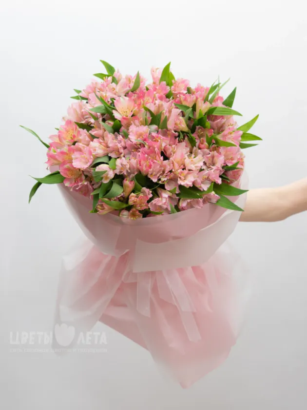 Монобукет: &laquo;Розовая Альстромерия&raquo;