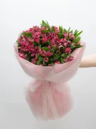 Монобукет: &laquo;Ярко-Розовая Альстромерия&raquo;