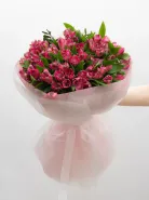 Монобукет: &laquo;Ярко-Розовая Альстромерия&raquo;