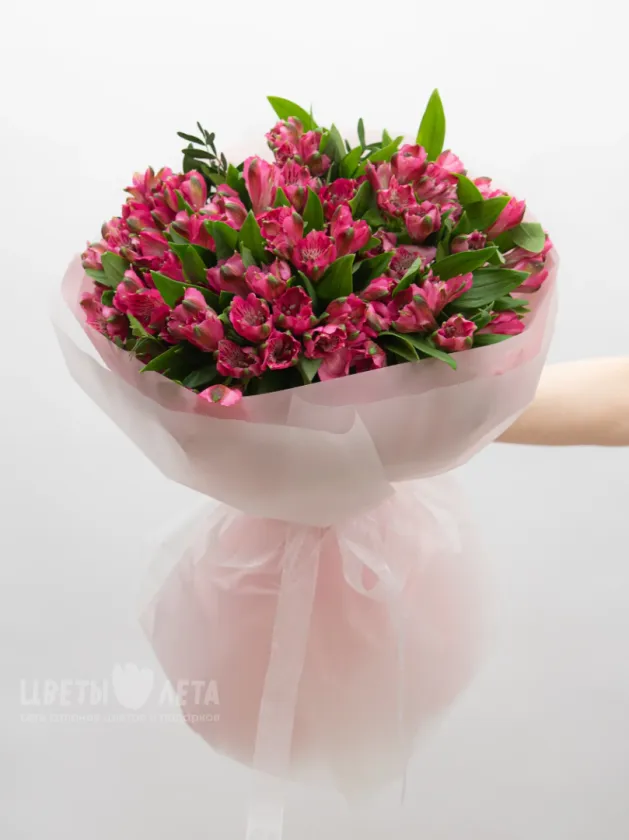 Монобукет: &laquo;Ярко-Розовая Альстромерия&raquo;