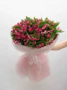 Монобукет: &laquo;Ярко-Розовая Альстромерия&raquo;