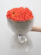 Монобукет: Оранжевая Роза Кения 45см