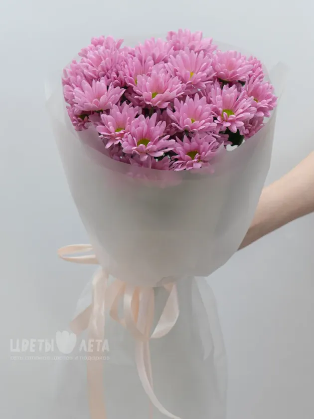 Букет: &laquo;Розовая Ромашковая Хризантема&raquo;