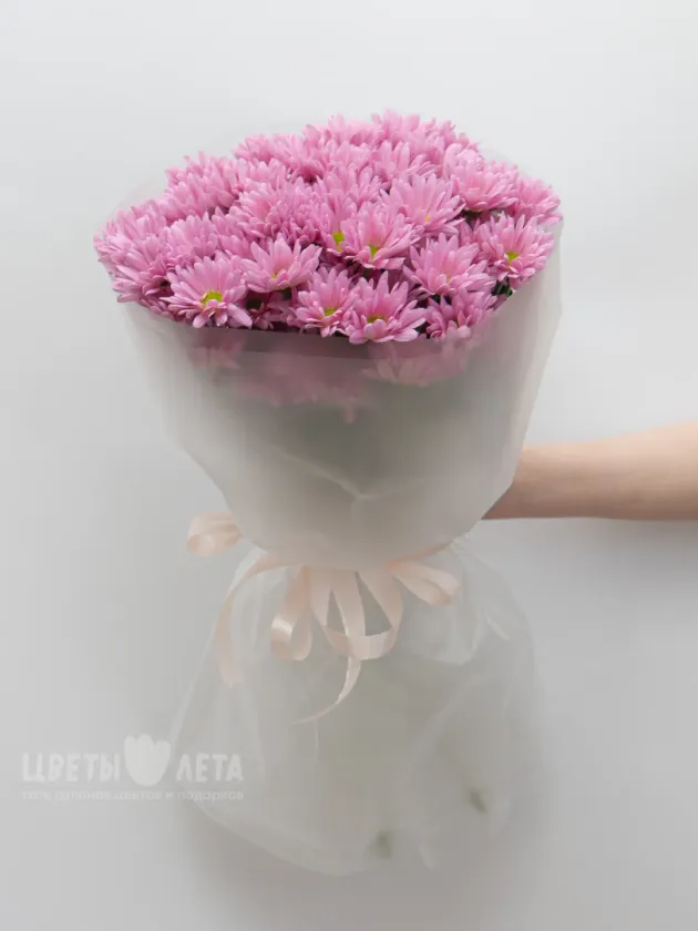 Букет: &laquo;Розовая Ромашковая Хризантема&raquo;