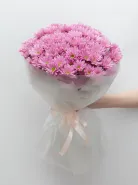 Букет: &laquo;Розовая Ромашковая Хризантема&raquo;