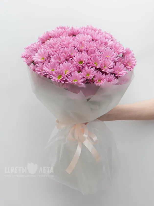 Букет: &laquo;Розовая Ромашковая Хризантема&raquo;