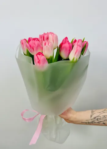 Букет: &laquo;Нежно-розовые Тюльпаны&raquo; от интернет-магазина цветов в 