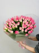 Букет: &laquo;Нежно-розовые тюльпаны 101&raquo;