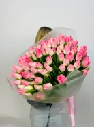 Букет: &laquo;Нежно-розовые тюльпаны 101&raquo;