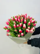 Букет: &laquo;Тюльпан с розовой каемкой 51&raquo;