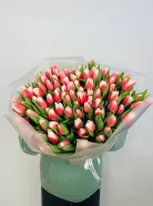 Букет: &laquo;Тюльпан с розовой каемкой 101&raquo;