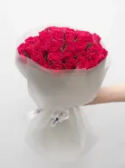 Букет: Ярко-Розовая Роза Кения 45см