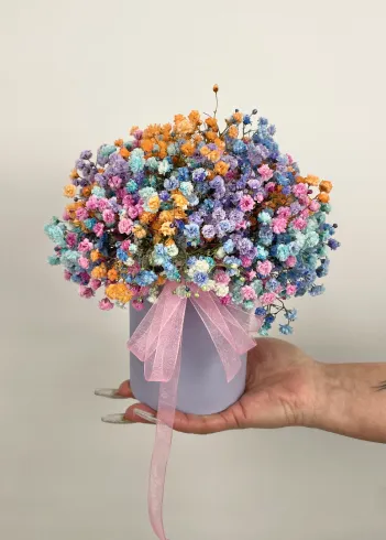 Композиция: &laquo;Радуга Гипсофилы&raquo; от интернет-магазина цветов в 