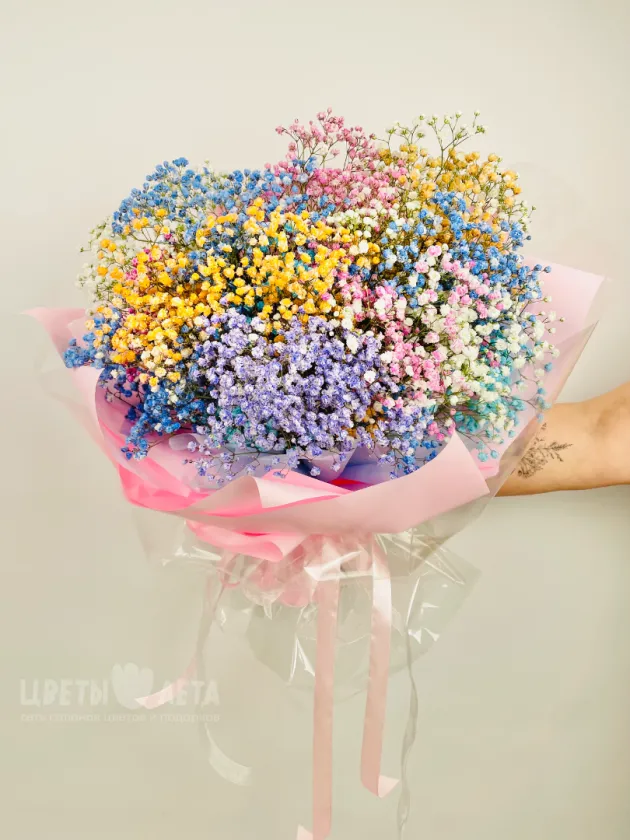Букет: &laquo;Радужная Гипсофила&raquo;