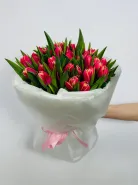 Букет: &laquo;Пионовидные Розовые Тюльпаны&raquo;