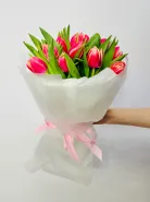 Букет: &laquo;Пионовидные Розовые Тюльпаны&raquo;