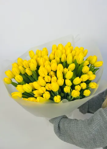 Букет: &laquo;Желтый Тюльпан 101&raquo; от интернет-магазина цветов в 