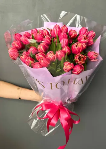 Букет: &laquo;Пионовидный Тюльпан 51&raquo; от интернет-магазина цветов в 