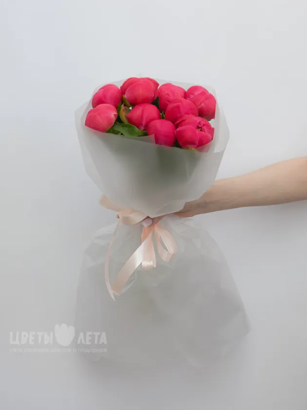 Монобукет: &laquo;Пион Coral Charm 9&raquo;