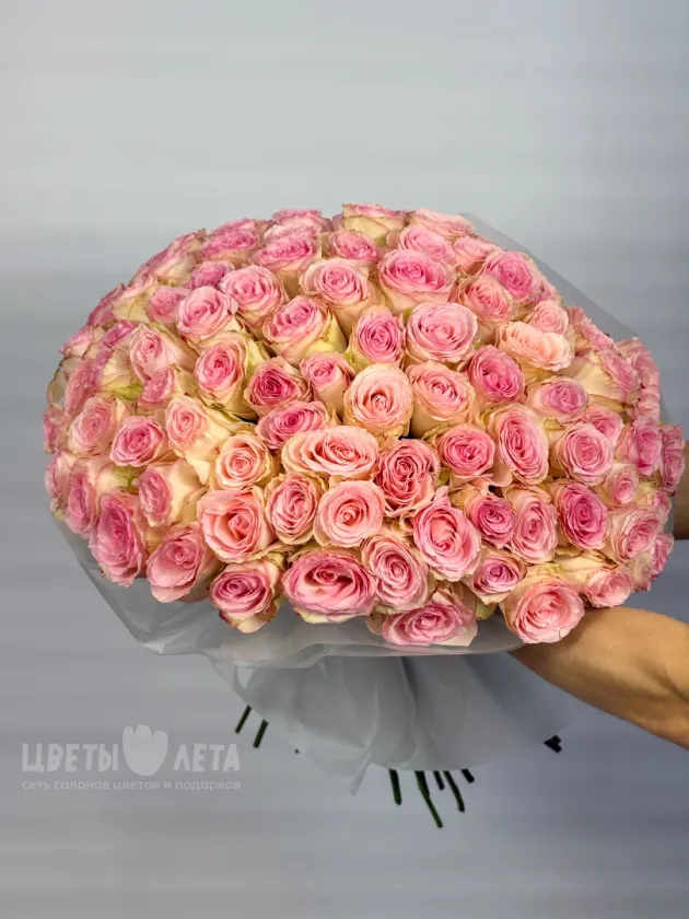 Монобукет из 101 розы &laquo;Эсперанс&raquo; 60 см