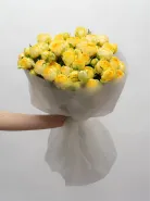 Букет &laquo;Желтая Пионовидная Кустовая Роза&raquo;