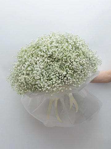 Монобукет из 51 Белой Гипсофилы от интернет-магазина цветов в 