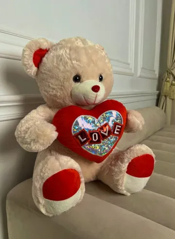 Мягкая игрушка &laquo;Медвежонок love&raquo; от интернет-магазина цветов в 