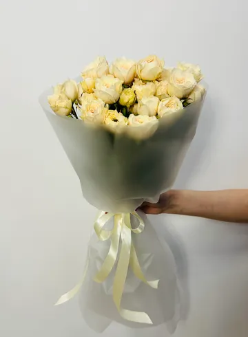 Букет: &laquo;Кремовая Пионовидная Кустовая Роза&raquo; от интернет-магазина цветов в 