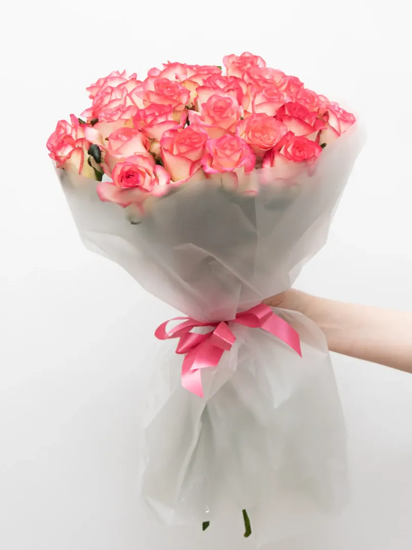 Букет из Российской Розы &laquo;Джумилия&raquo; 60см