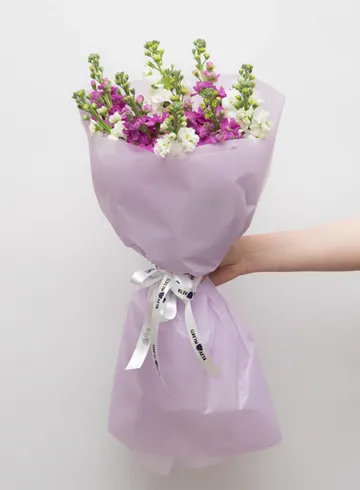 Букет: &laquo;Микс Маттиолы Белая-Фиолетовая&raquo; 